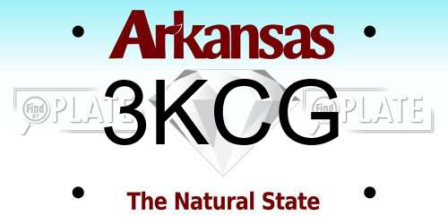 3KCG Arkansas License Plate