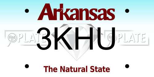 3KHU Arkansas License Plate