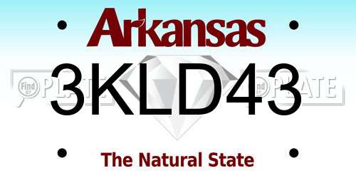 3KLD43 Arkansas License Plate
