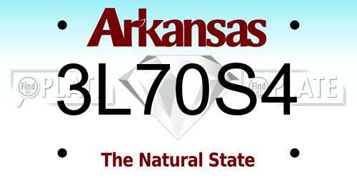 3L70S4 Arkansas License Plate