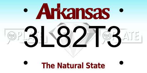 3L82T3 Arkansas License Plate