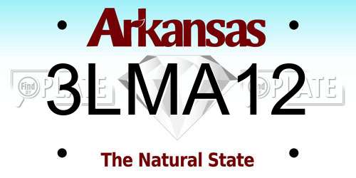 3LMA12 Arkansas License Plate