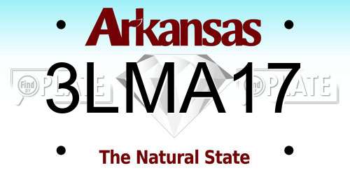 3LMA17 Arkansas License Plate