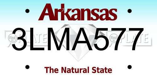 3LMA577 Arkansas License Plate