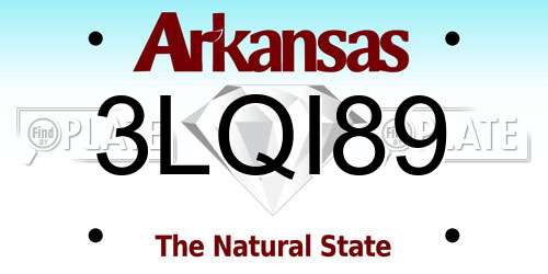 3LQI89 Arkansas License Plate