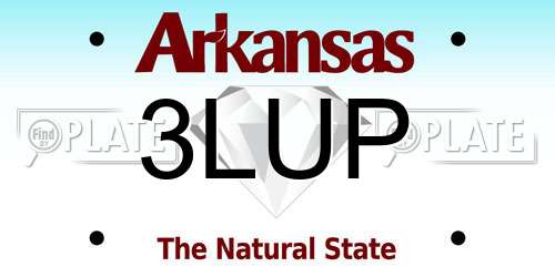 3LUP Arkansas License Plate
