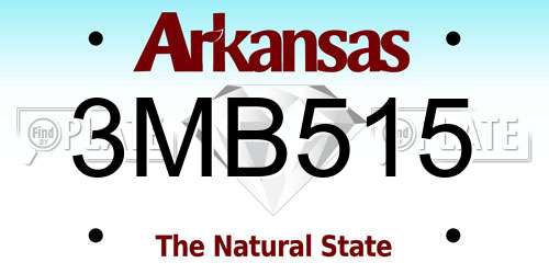 3MB515 Arkansas License Plate