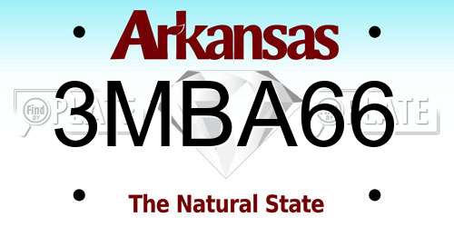 3MBA66 Arkansas License Plate
