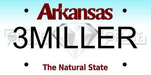 3MILLER Arkansas License Plate