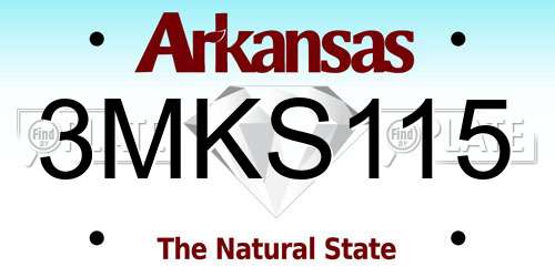 3MKS115 Arkansas License Plate