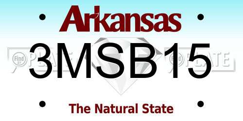 3MSB15 Arkansas License Plate