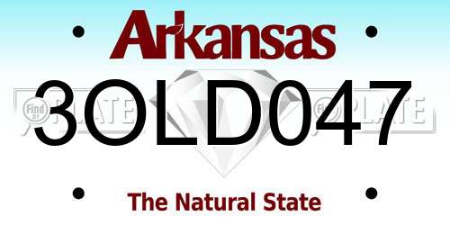 3OLD047 Arkansas License Plate