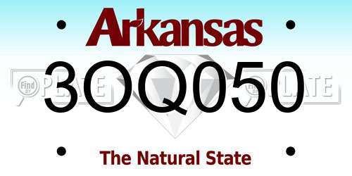 3OQ050 Arkansas License Plate