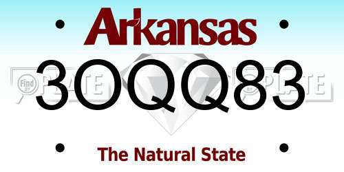 3OQQ83 Arkansas License Plate
