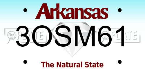 3OSM61 Arkansas License Plate