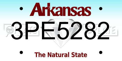 3PE5282 Arkansas License Plate