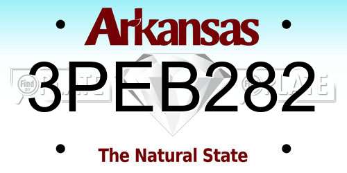 3PEB282 Arkansas License Plate