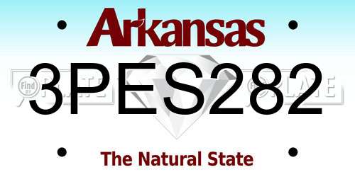 3PES282 Arkansas License Plate