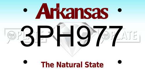 3PH977 Arkansas License Plate
