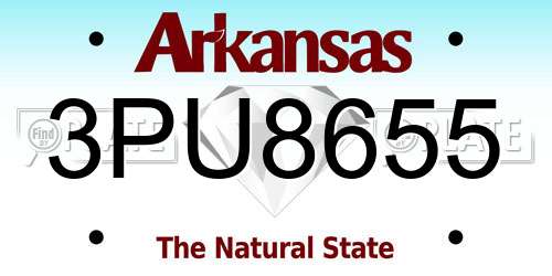 3PU8655 Arkansas License Plate