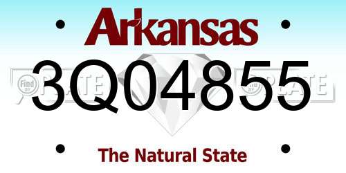 3Q04855 Arkansas License Plate