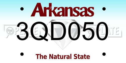 3QD050 Arkansas License Plate