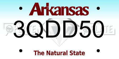 3QDD50 Arkansas License Plate