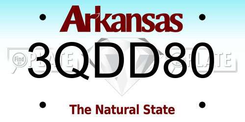 3QDD80 Arkansas License Plate