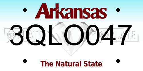 3QLO047 Arkansas License Plate