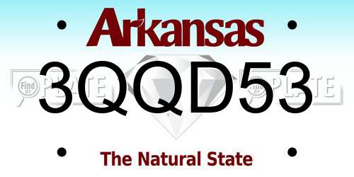 3QQD53 Arkansas License Plate