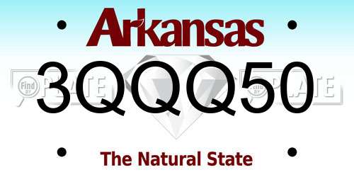 3QQQ50 Arkansas License Plate