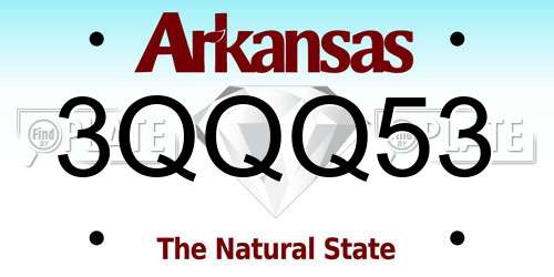 3QQQ53 Arkansas License Plate