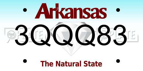 3QQQ83 Arkansas License Plate