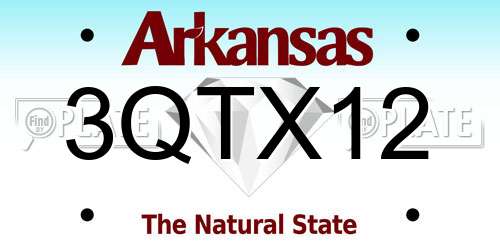 3QTX12 Arkansas License Plate