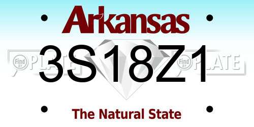 3S18Z1 Arkansas License Plate