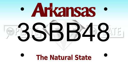 3SBB48 Arkansas License Plate