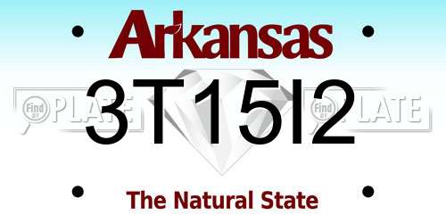 3T15I2 Arkansas License Plate