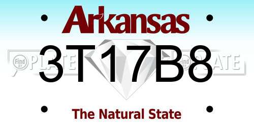 3T17B8 Arkansas License Plate
