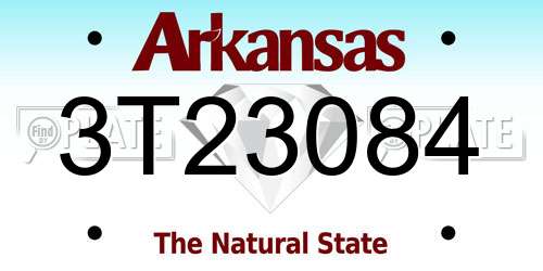 3T23084 Arkansas License Plate