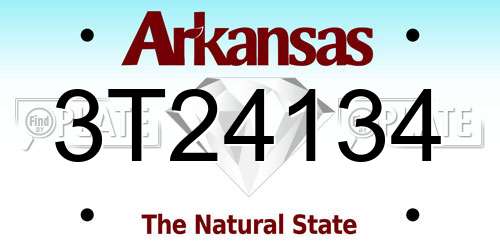 3T24134 Arkansas License Plate