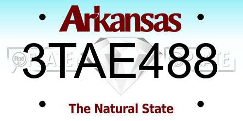 3TAE488 Arkansas License Plate