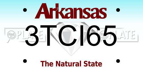 3TCI65 Arkansas License Plate