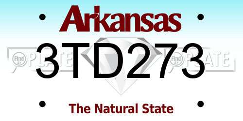 3TD273 Arkansas License Plate