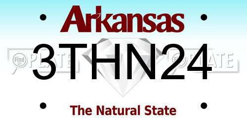 3THN24 Arkansas License Plate