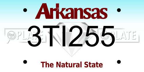 3TI255 Arkansas License Plate