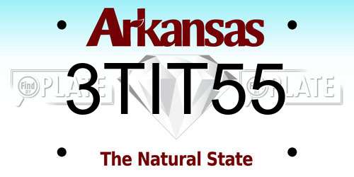 3TIT55 Arkansas License Plate