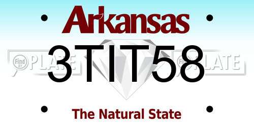 3TIT58 Arkansas License Plate
