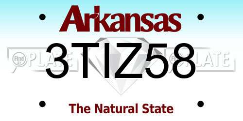 3TIZ58 Arkansas License Plate