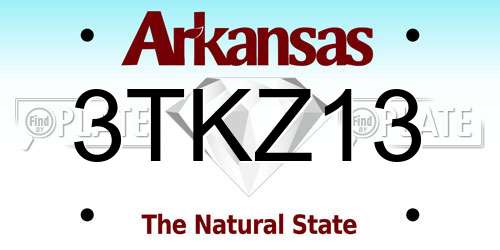 3TKZ13 Arkansas License Plate