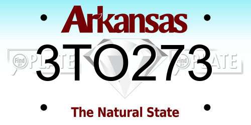 3TO273 Arkansas License Plate